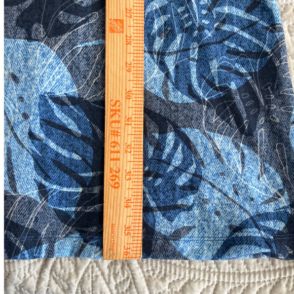 ZeroXposur Quick Dry Athletic Dress Medium Blue Palm Tropical Print Racerback - Picture 9 of 10